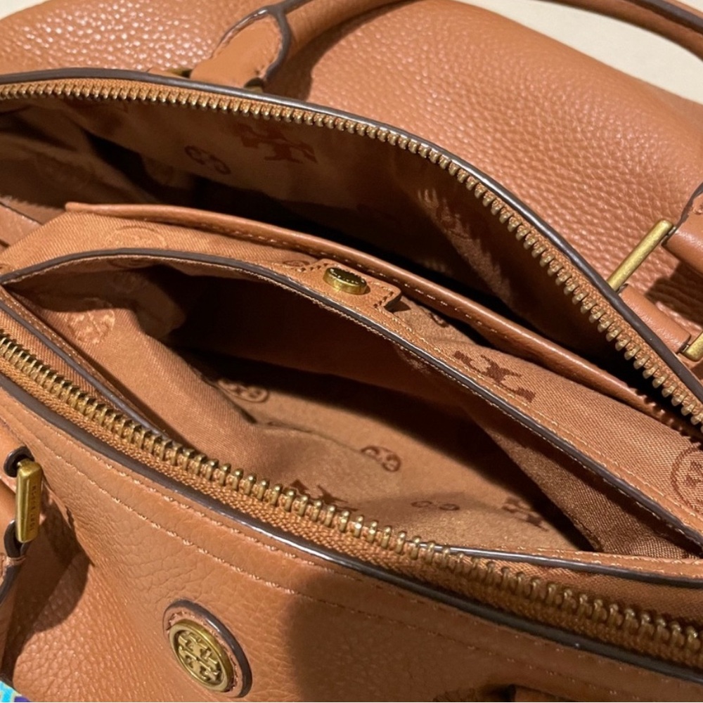 Tory Burch Tan Leather Satchel with Tassel - Picture 2 of 8